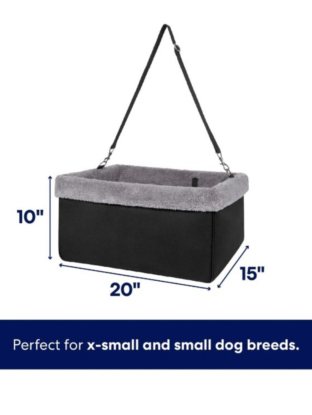 Frisco Travel Hanging Car Seat Dog Carrier, 20-in, Black/Grey NWT - Picture 2 of 10